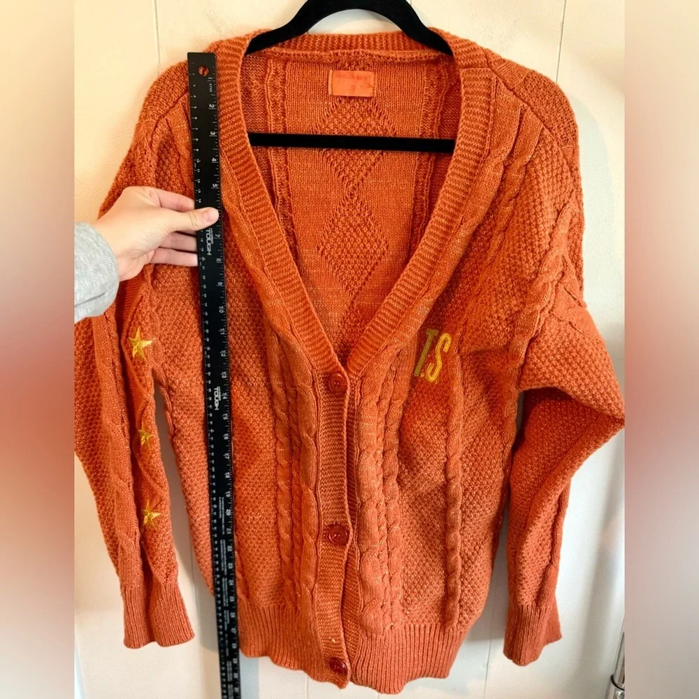 TAYLOR SWIFT The Life of a Showgirl Orange Cardigan, Size S - Picture 8 of 9